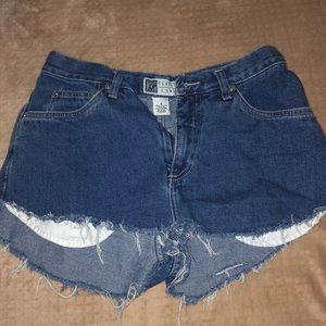 Shortie high rise shorts size 6